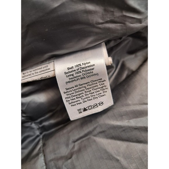 Eddie Bauer Weatheredge Jacket Down Parka Womens Size XL EB650 Gray Hooded Coat - Picture 11 of 12